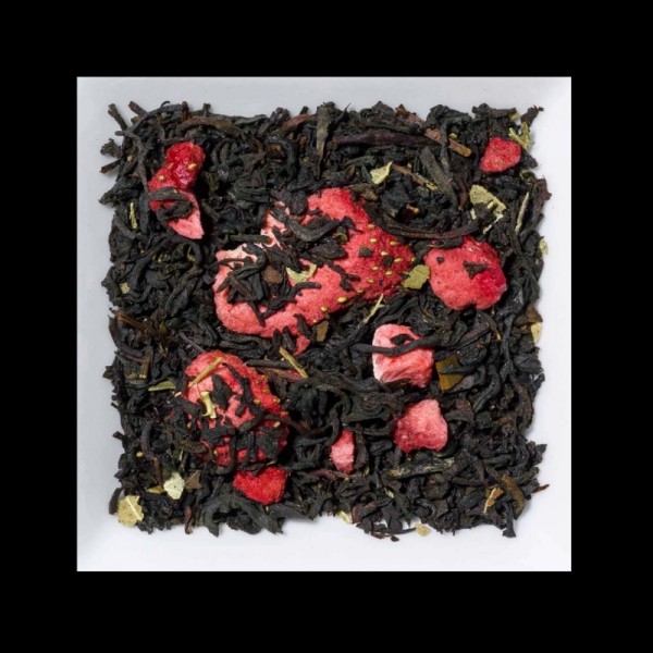 Erdbeer-Sahne Aromatisierter schwarzer Tee